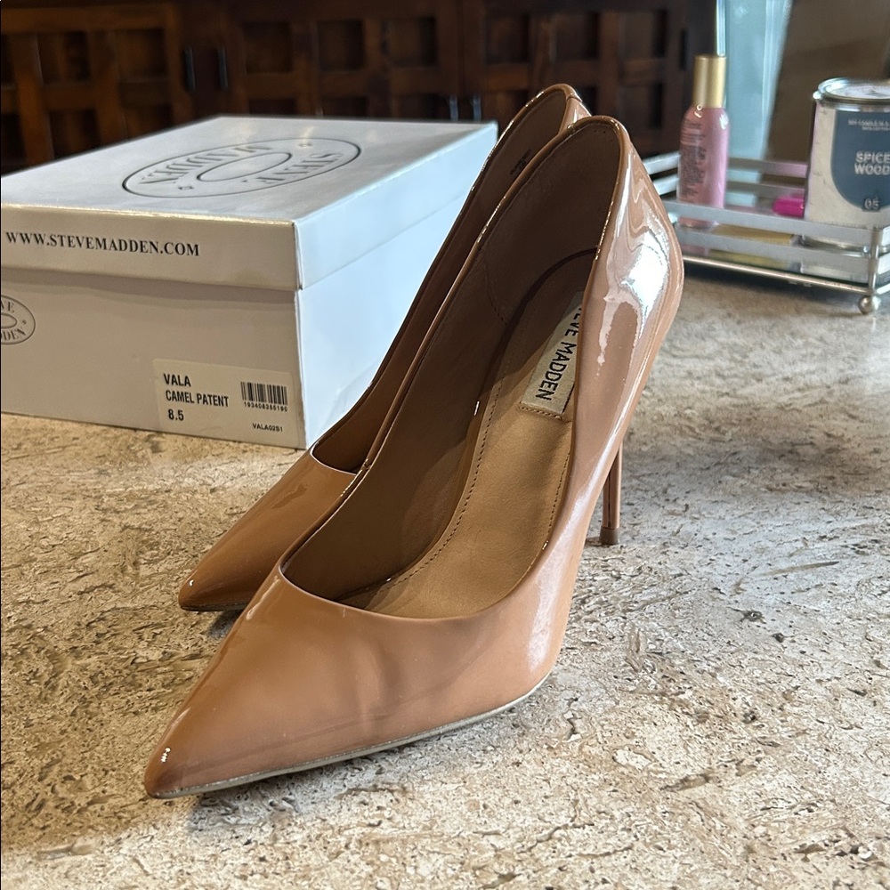 Steve Madden Nude Patent Leather Heels